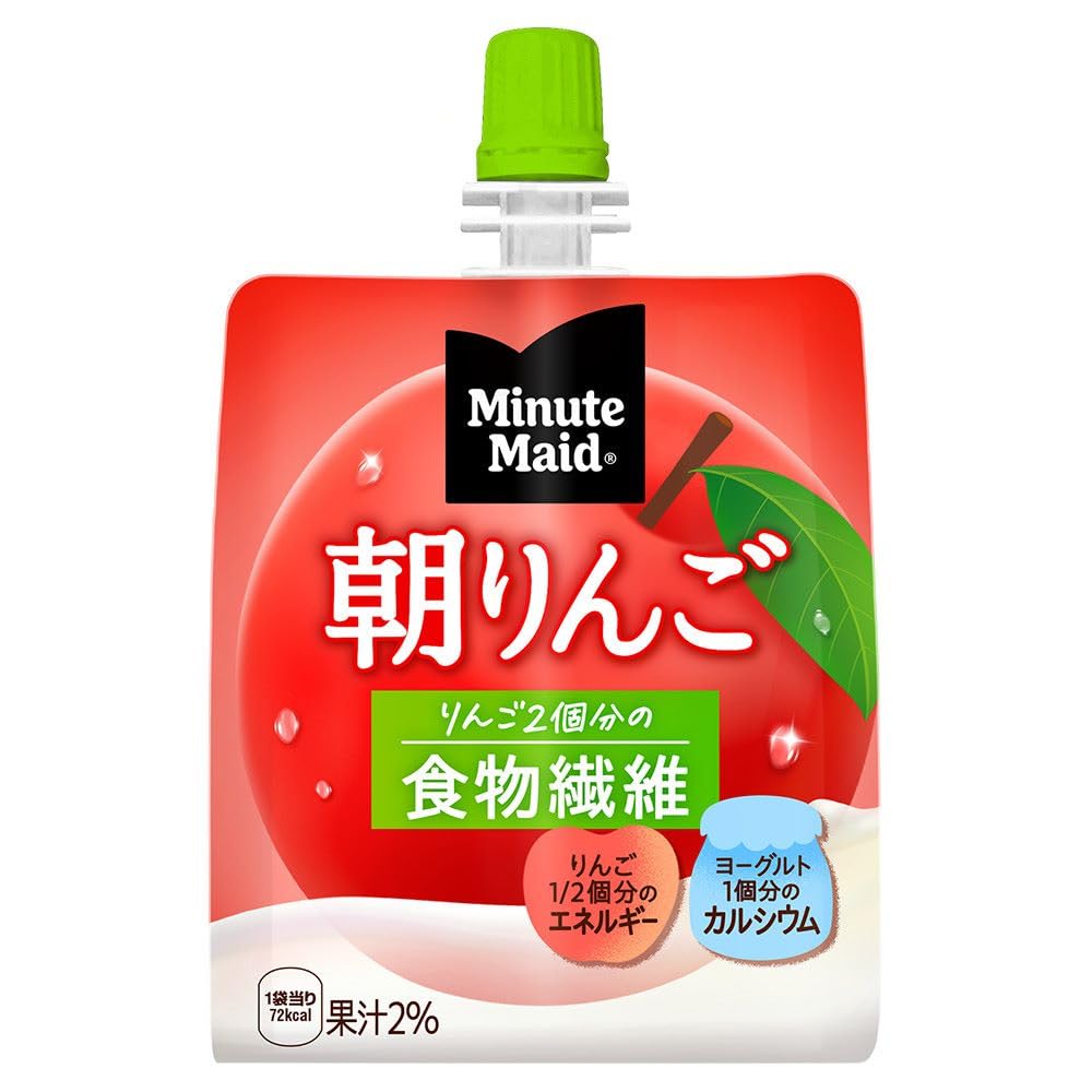 코카콜라 미닛 메이드 아침 사과 젤리 180ml 파우치×6개