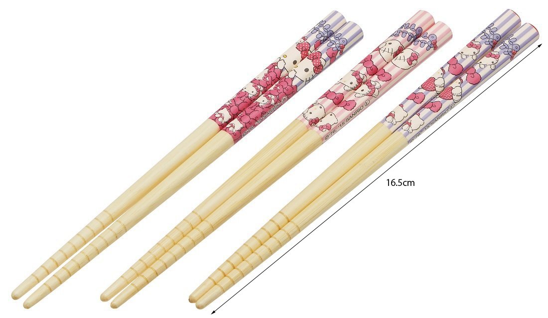 Skater Bamboo Chopsticks Chopsticks 16.5cm Set of 3 Hello Kitty Sanrio ANT2T-A