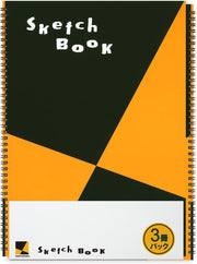 Maruman Sketchbook A4 Design Series Drawing Paper Narrow Opening 24 Sheets 3 Book Set S131X3
