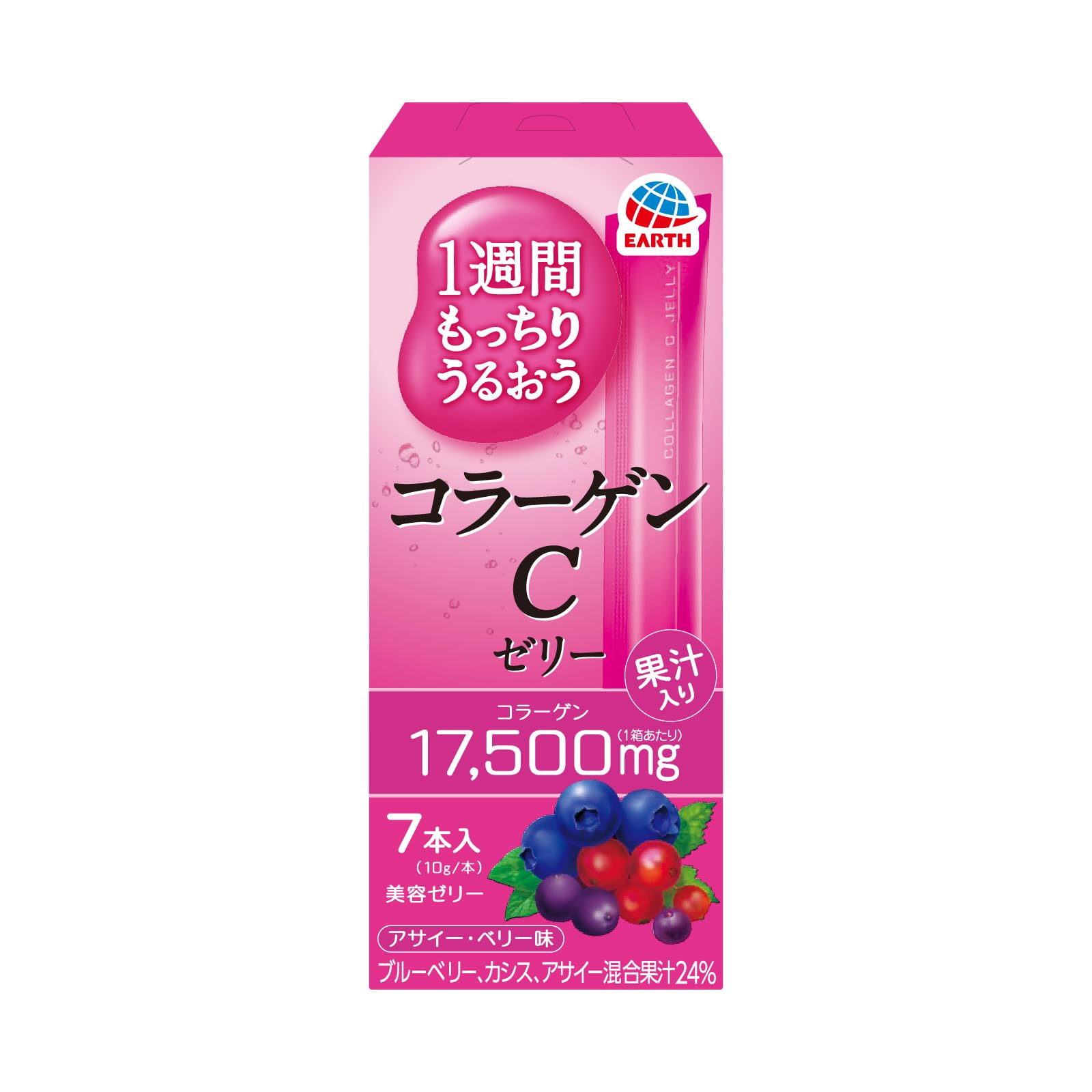Earth Pharmaceutical dưỡng ẩm 1 tuần collagen C thạch 10g x 7 chai