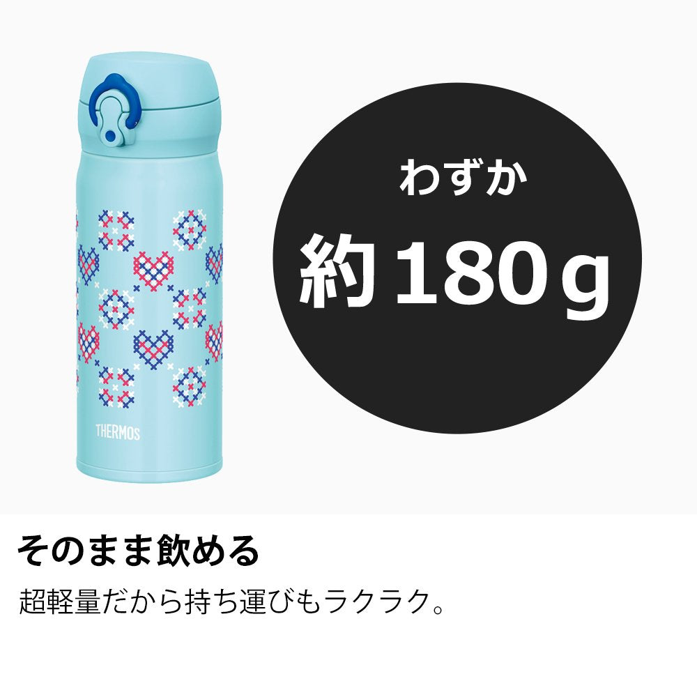 Thermos Water Bottle Vacuum Insulated Mobile Mug 400ml Blue Stitch JNL-403 BST