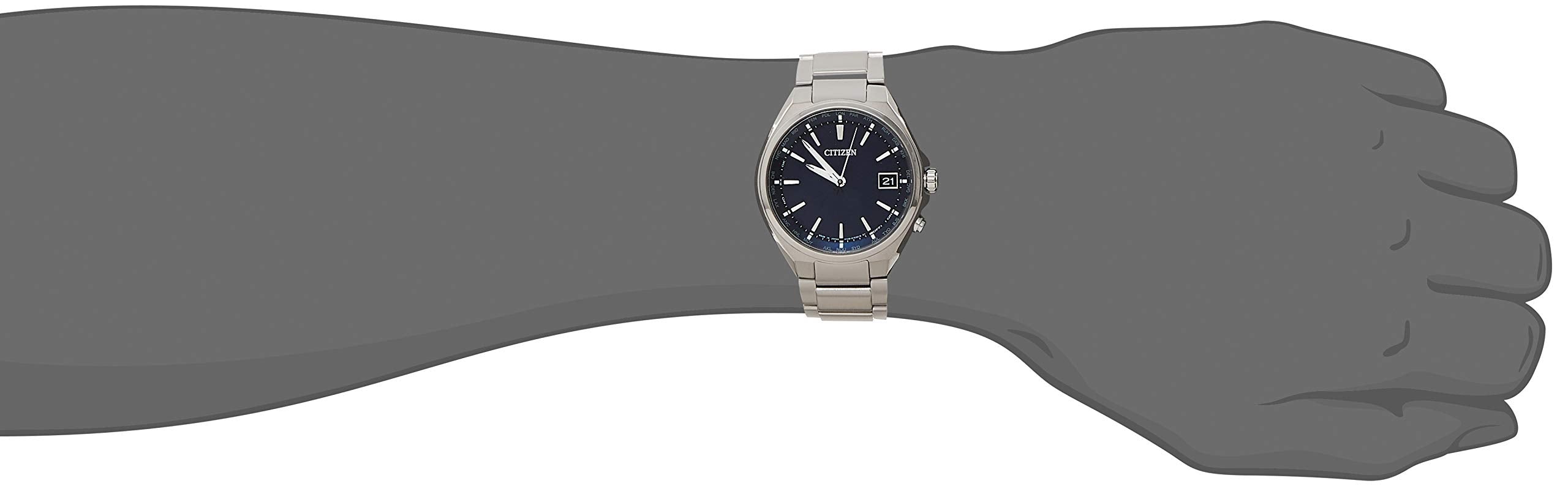 [Citizen] Atessa Eco-Drive Eco-Drive Radio Watch World Time Direct Flight CB1120-50L Men's Silver