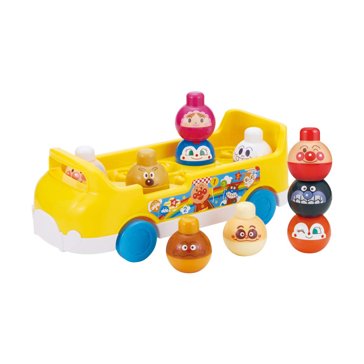 [BANDAI] Baby Labo Anpanman ~Nurture your brain~ Count and Tsumitsumi Bus Recommended for ages 1 and up