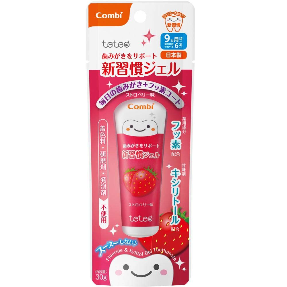 Kem Đánh Răng Combi Teteo Hỗ Trợ New Habit Gel Hương Dâu
