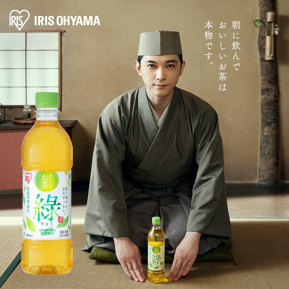 아이리스 오야마 (IRIS OHYAMA) 녹차 500ml × 24 책 綠 페트병