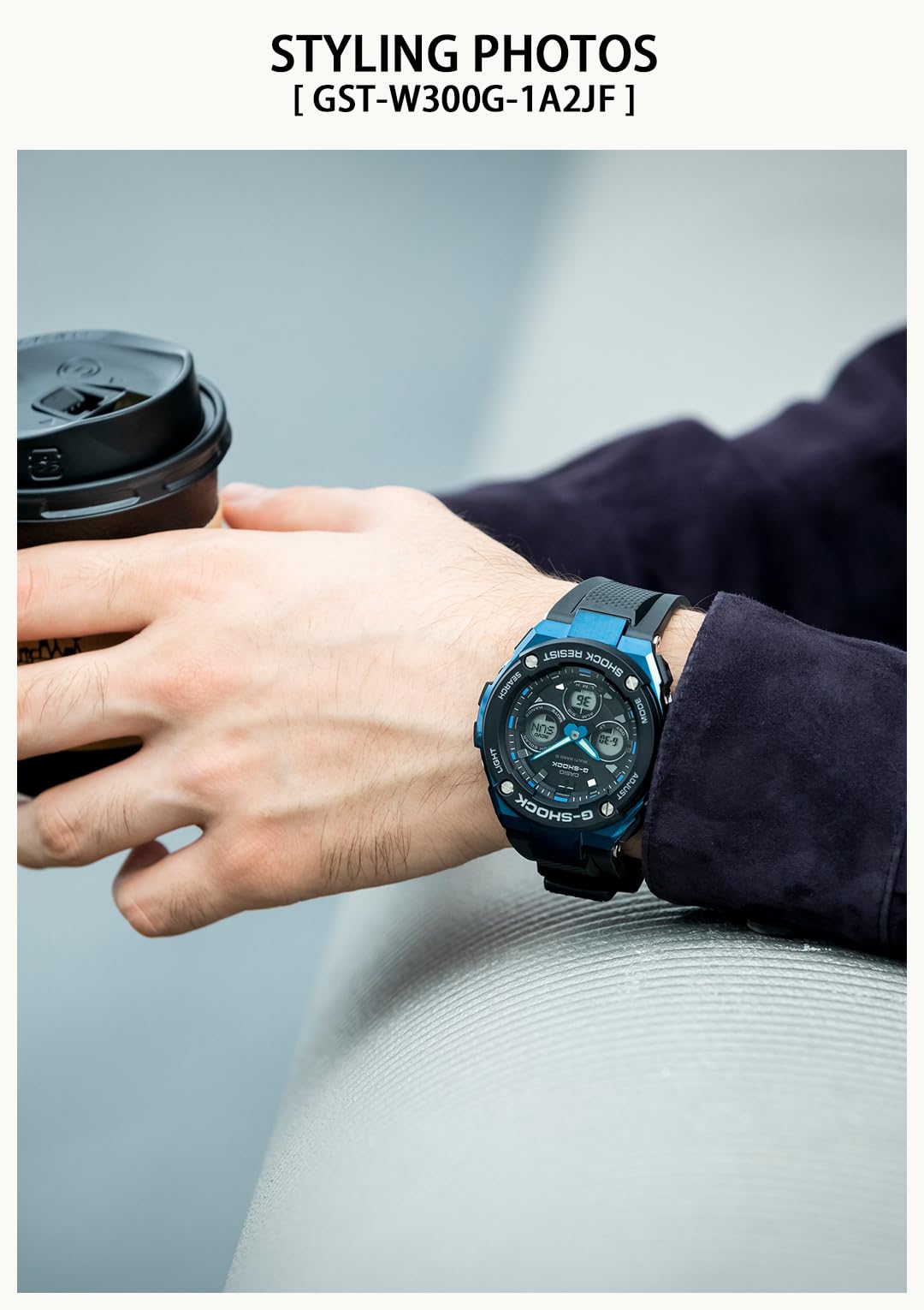 [Casio] G-Shock Watch [Domestic Genuine Product] G-STEEL Radio Solar GST-W300-1AJF Men's Black