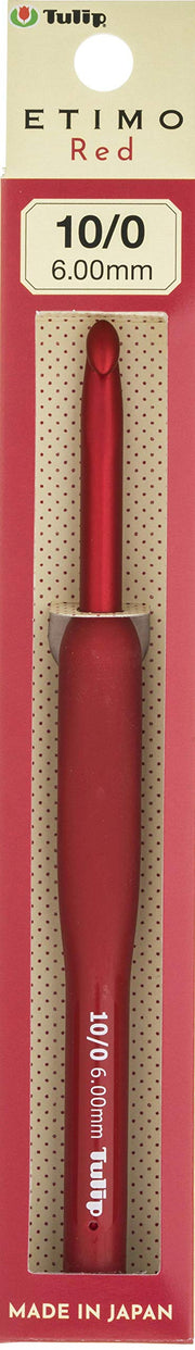 Crochet "ETIMO Red Crochet Hook with Cushion Grip No. 10/0" Tulip Tulip Red TED100