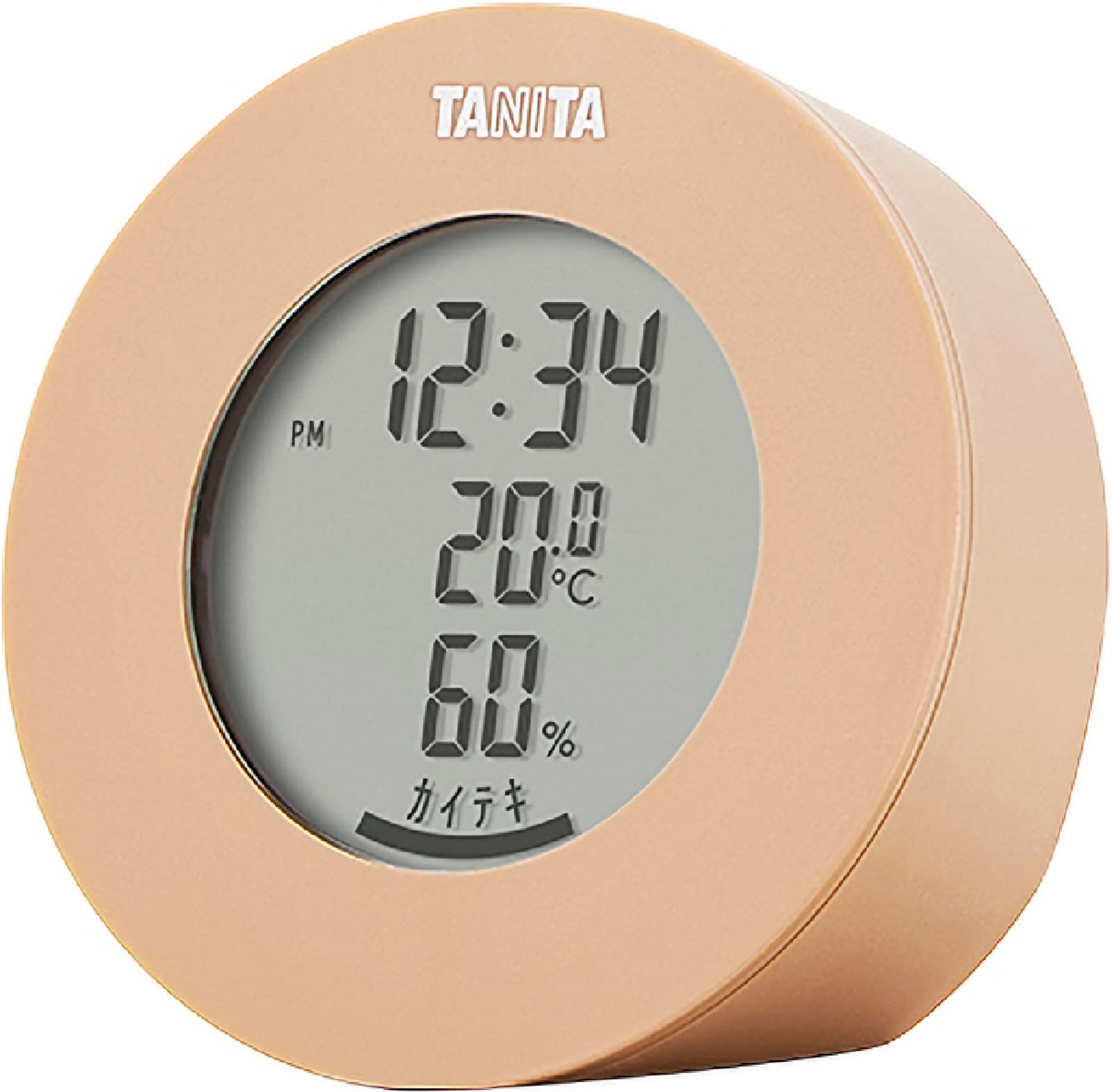 Tanita Thermohygrometer Clock Temperature Humidity Digital Tabletop Magnet Light Brown TT-585 BR