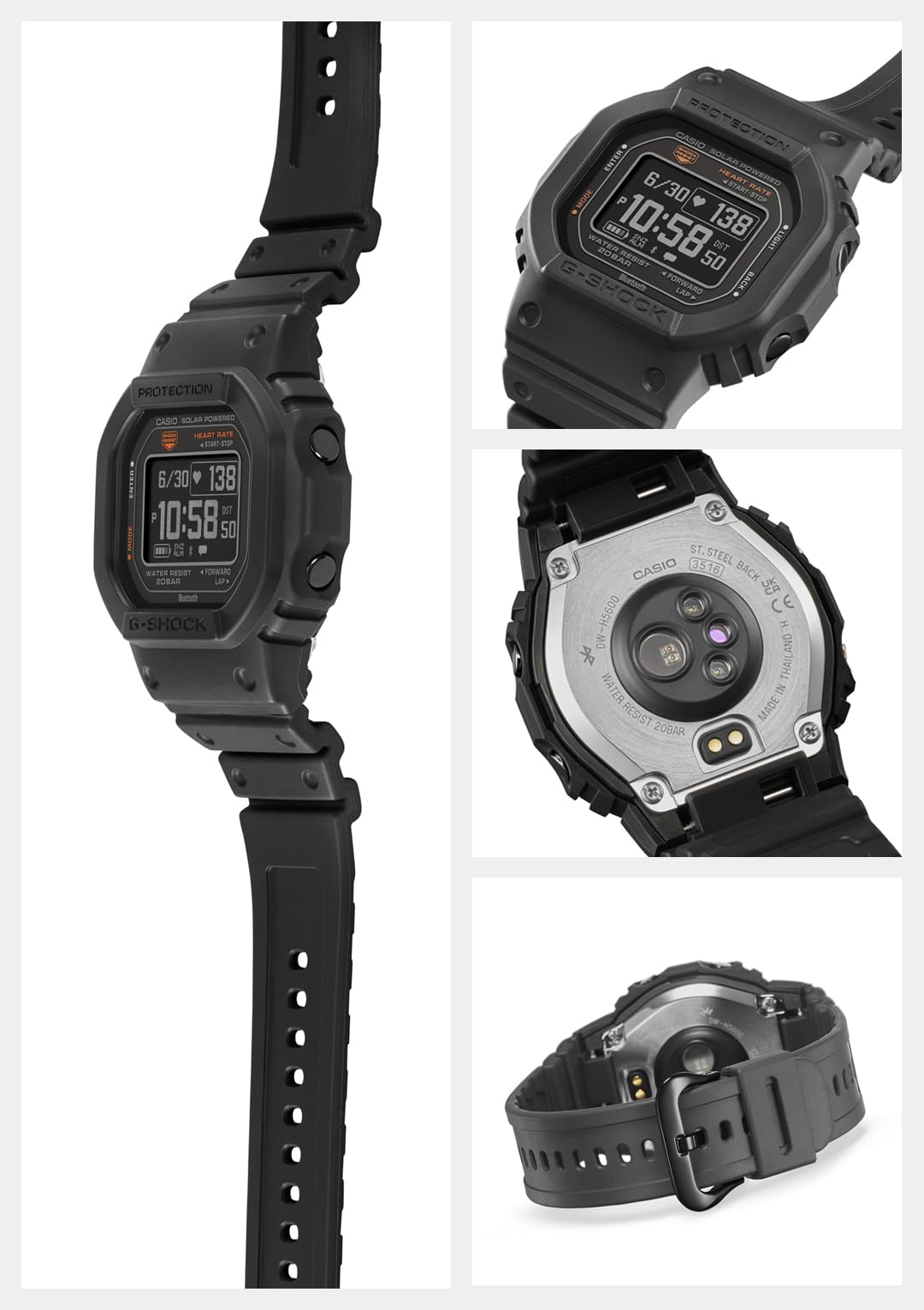 [카시오] 손목시계 지쇼크[국내 정규품] G-SQUAD 심박계 Bluetooth 탑재 DW-H5600-1 JR 맨즈 블랙