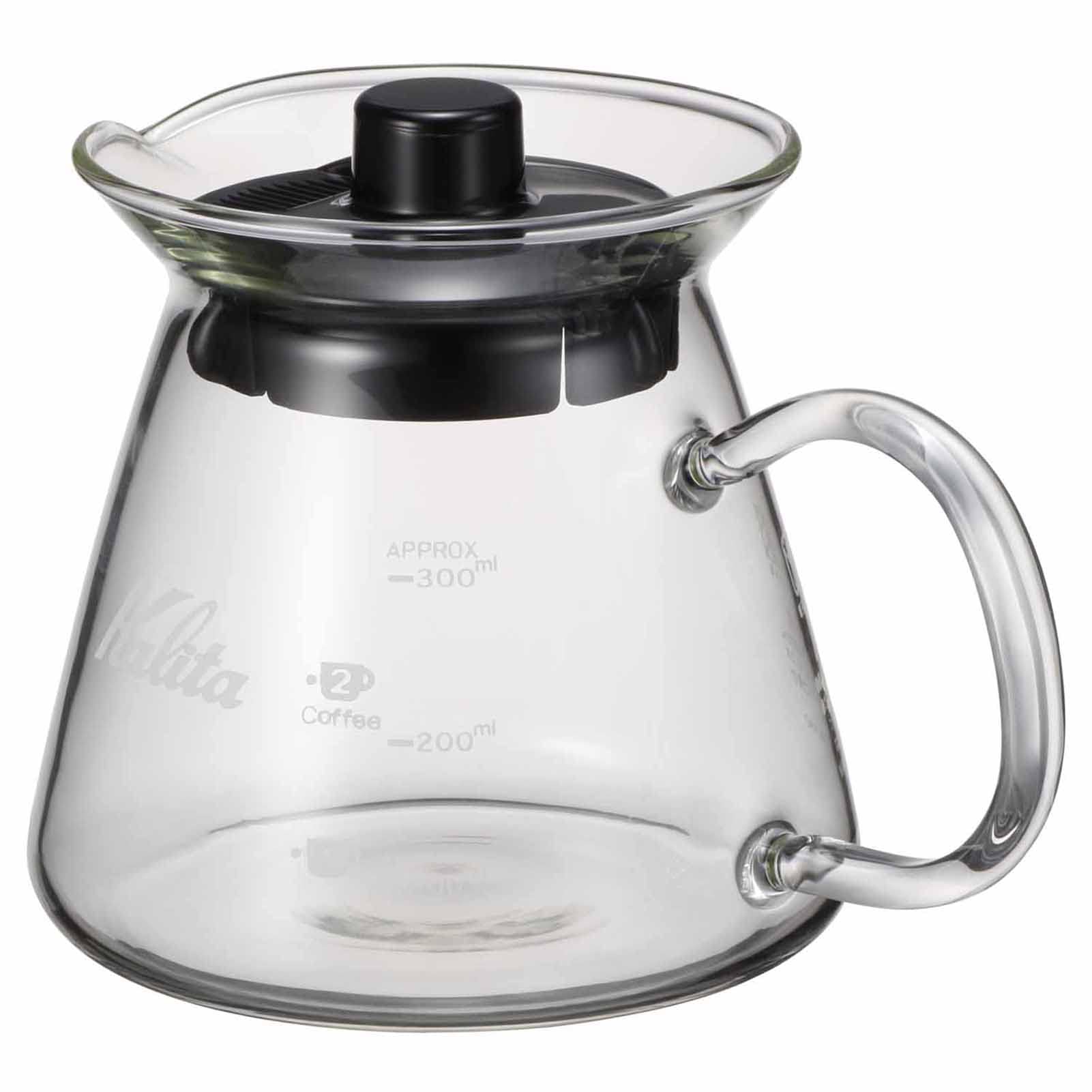 칼리타 Kalita 붓기 쉬운 커피 서버 보온 내열 유리 1~2인용 300ml 전자레인지 식세기 대응 300 서버 G #31253 커피 핸드 드립 기구 커피 카라페 데칸타 세련된 캠프 아웃도어 다방