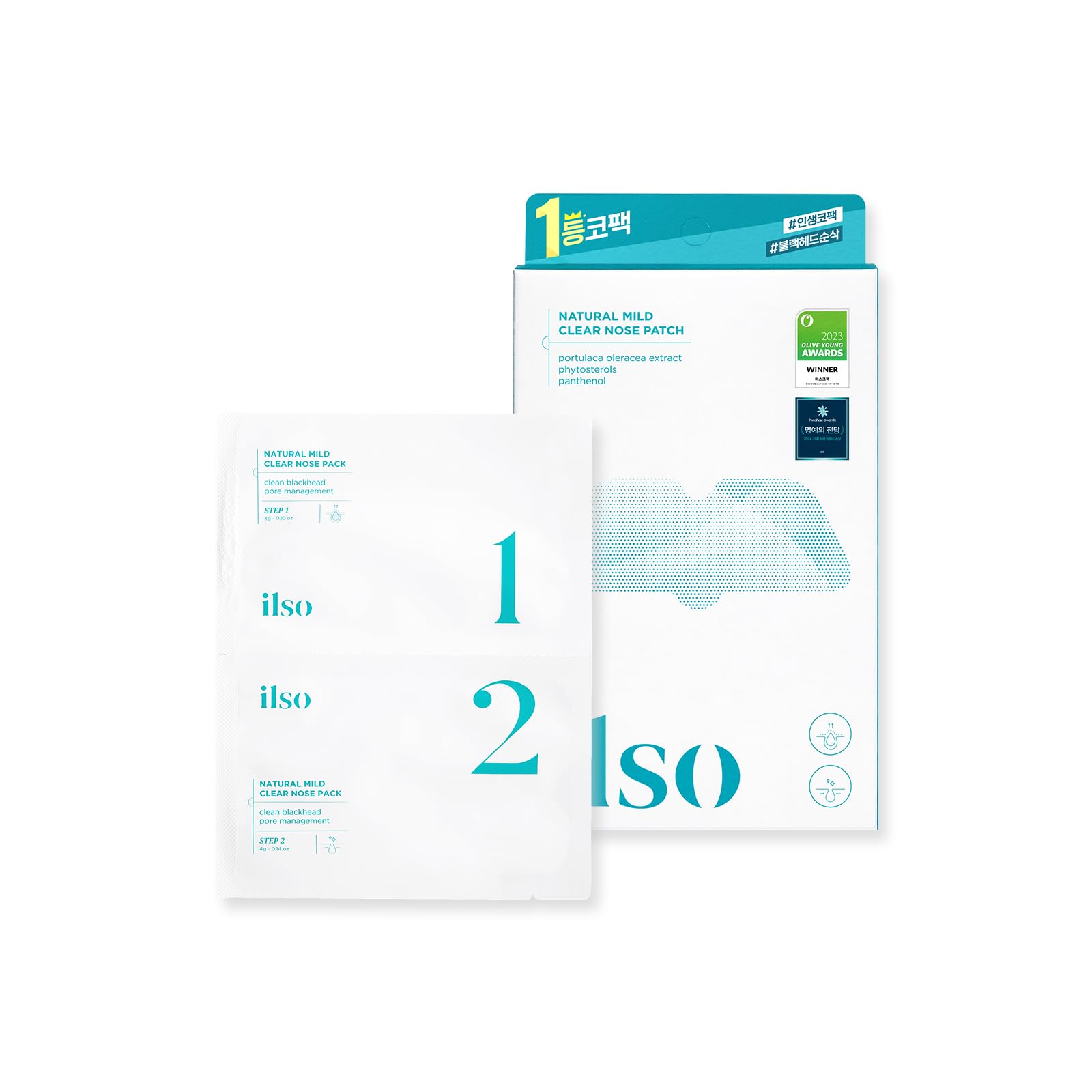ilso Natural Mild Nose Pack 5 Pieces Pore Care Nose Pack Blackhead Korean Cosmetics