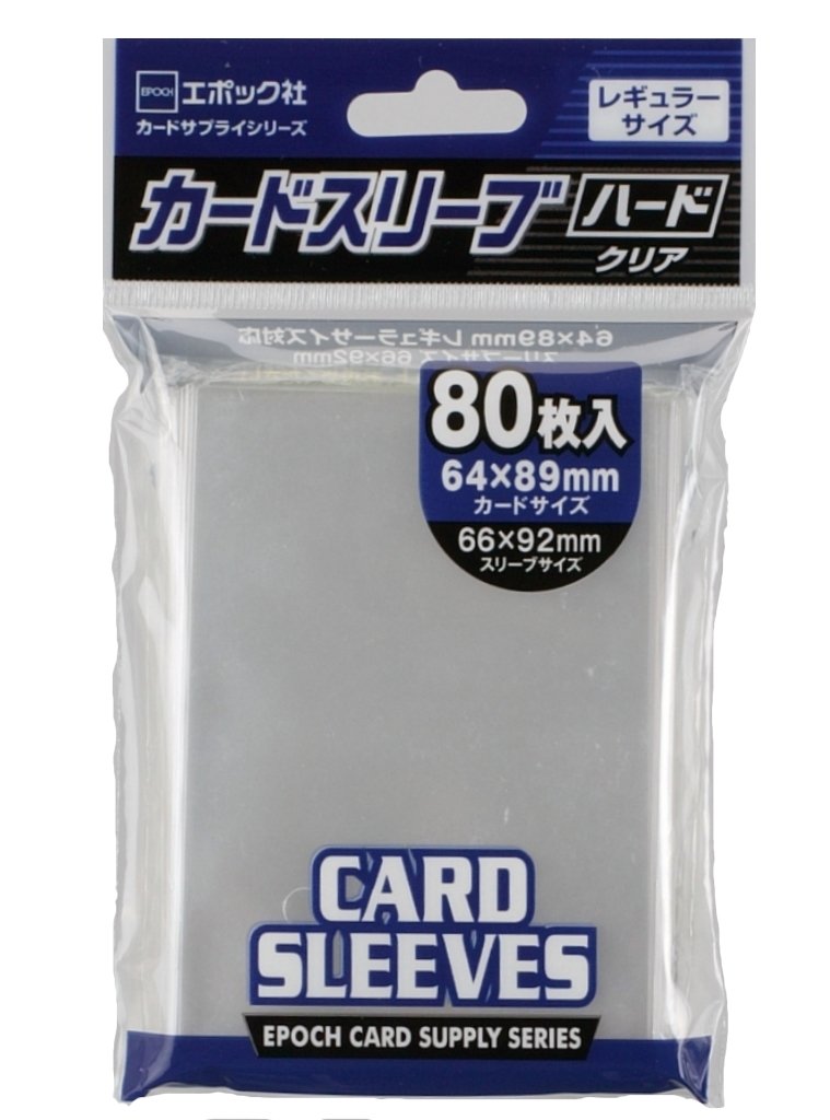 Epoch Card Sleeve Plastic Regular Size 66 x 92 mm (Suitable Size 64 x 89 mm) 80 Pieces Hard Thickness 0.09 mm Card Supply Trading Card Trading Card EPOCH