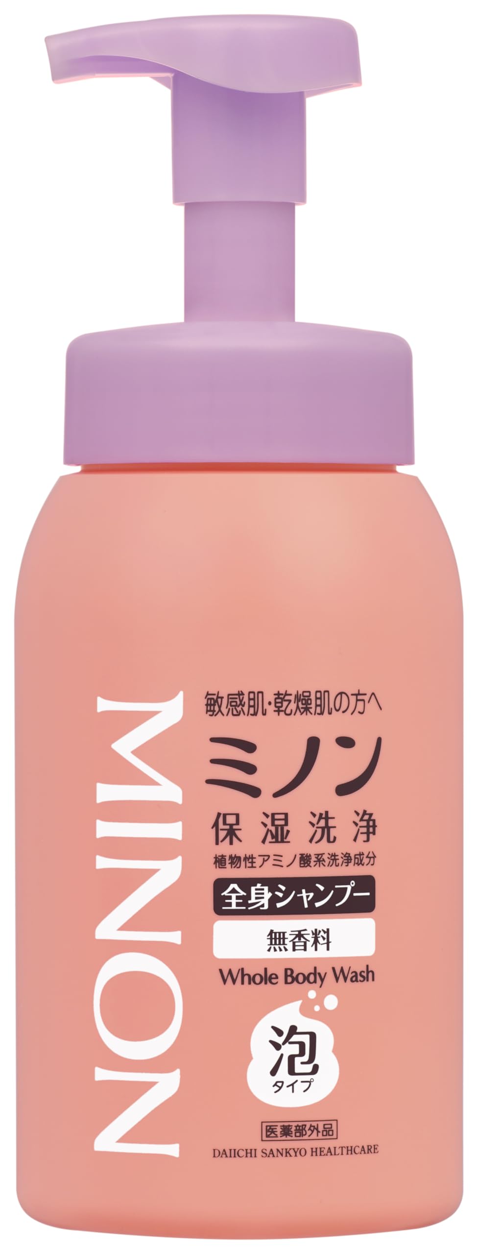 미논 전신 샴푸 거품 타입 본체 병 500mL 바디 소프 민감 피부 피부 저것 방지 보습 건조 대책 약산성 저자극성[의약부외품]