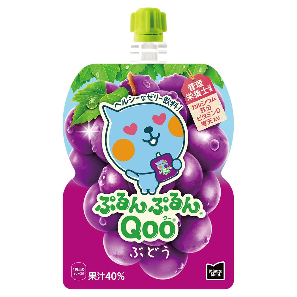 Coca-Cola Minute Maid Purunpurun Qoo Grape 125g pouch x 30 bags