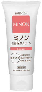 MINON (미논) 【의약 부외품】 전신 보습 크림 본체 튜브 90g 바디 크림 핸드 크림 민감 피부 피부 저것 방지 보습 건조 대책 약산성 저자극성