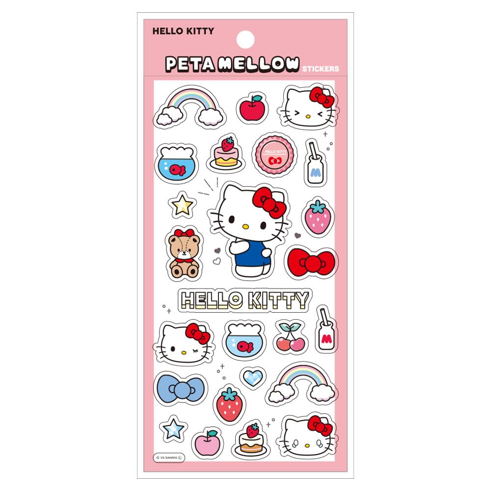 Tees Factory Sanrio Characters Petamelow Stickers Hello Kitty Approx. H175 x W90mm SR-5546948KT