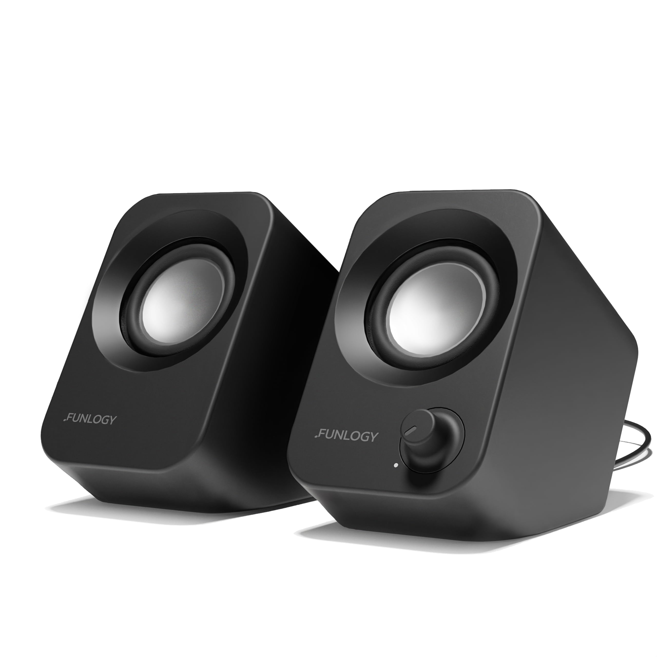 FUNLOGY Speaker (Speaker/PC Speaker) [VGP2024 Award Winner] Overall 14W / Stereo Speaker / USB Power Supply / Heavy Bass / AUX / 3.5mm Pin Input [Japanese Brand] (Black)