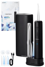 ELECOM Oral Irrigator Jet Washer Waterproof IPX7 Memory Function 4 Modes Portable Compact Wireless Charging/Storage Stand Included Diameter 35mm x Height 178mm Black HC-JF01BK