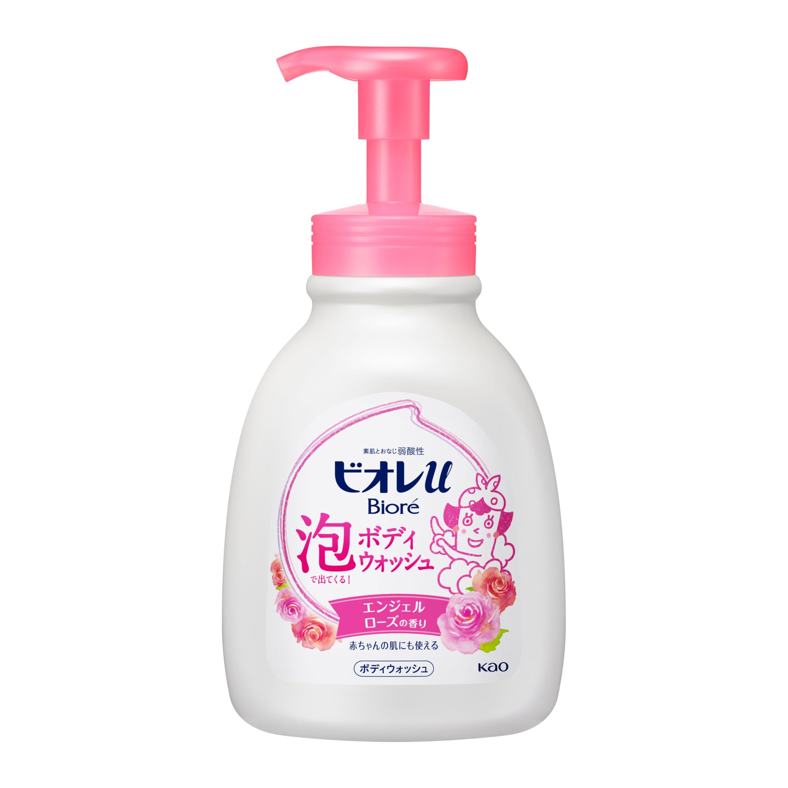 Biore U Foam Body Wash Pump Rose 600ml