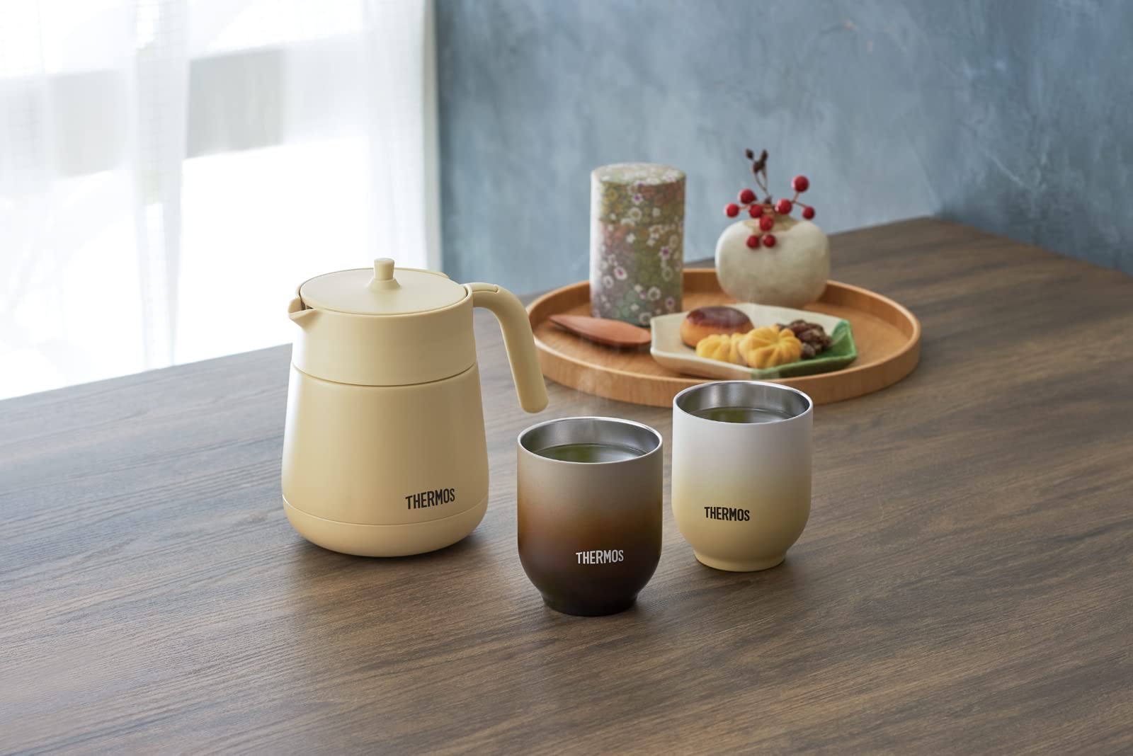 Thermos Vacuum Insulated Cup 300ml Brown Hot Water JDT-300 BW