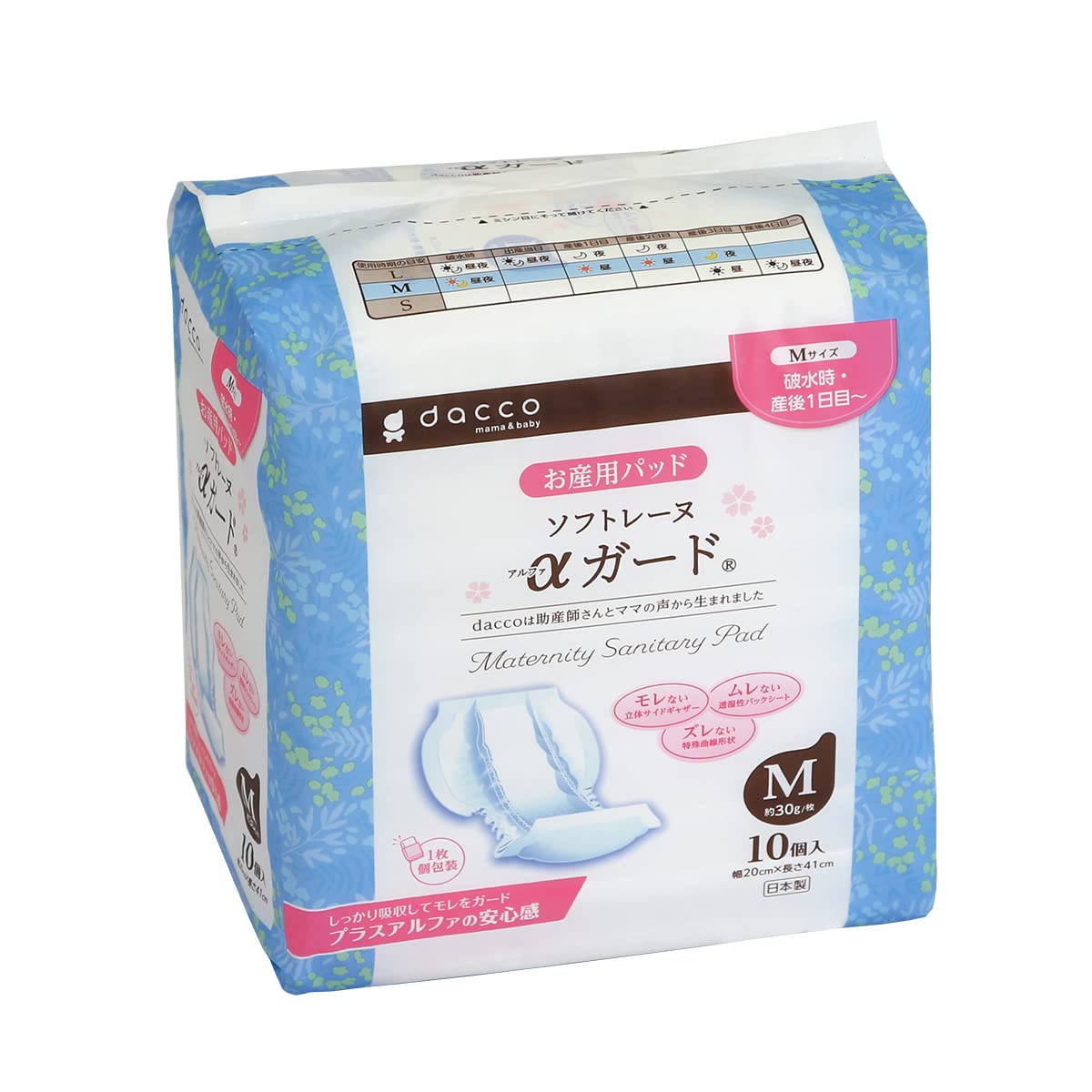dacco Maternity Pad Soft Reine α Guard M Size 10 Pieces Made in Japan 83521