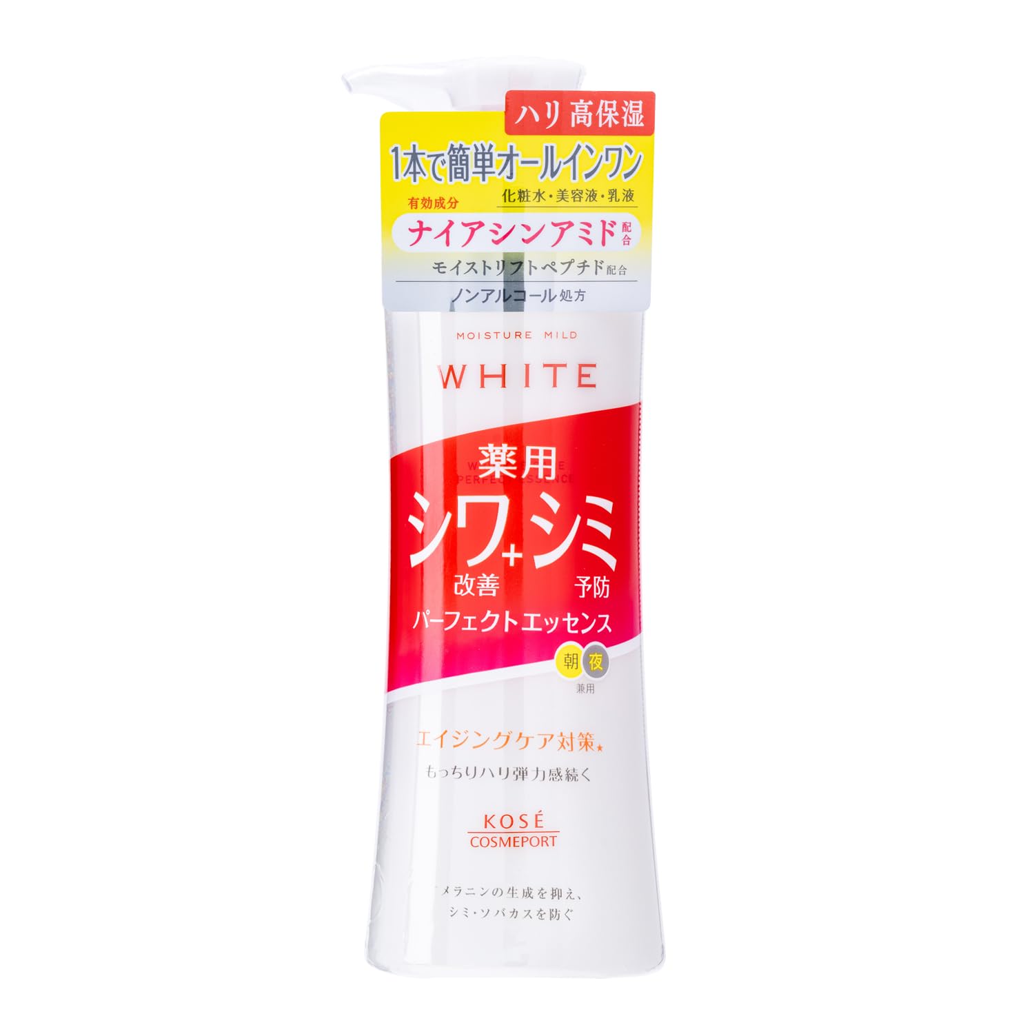 모이스츄어 마일드 화이트 링클 케어 퍼펙트 에센스 올인원 펌프식 230mL 【의약부외품】 니아신아미드 배합 기미 대책 주름 개선 에이징 케어