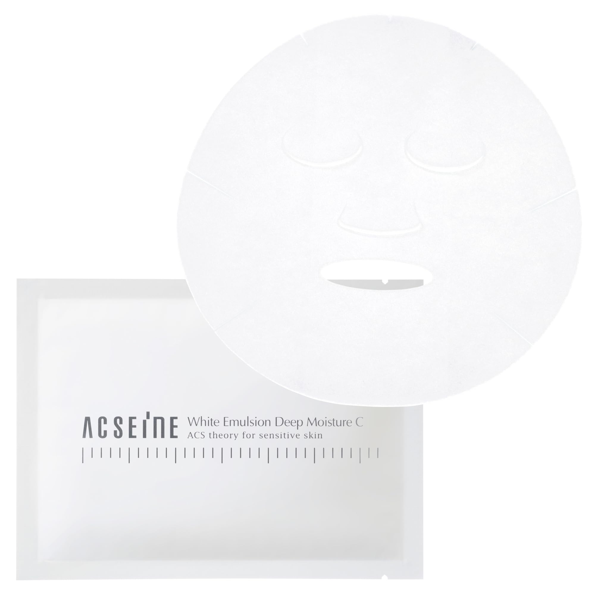 ACSEINE White Emulsion Deep Moisture C Mask (Cosmetics Impregnated Sheet Mask) 8 Pieces
