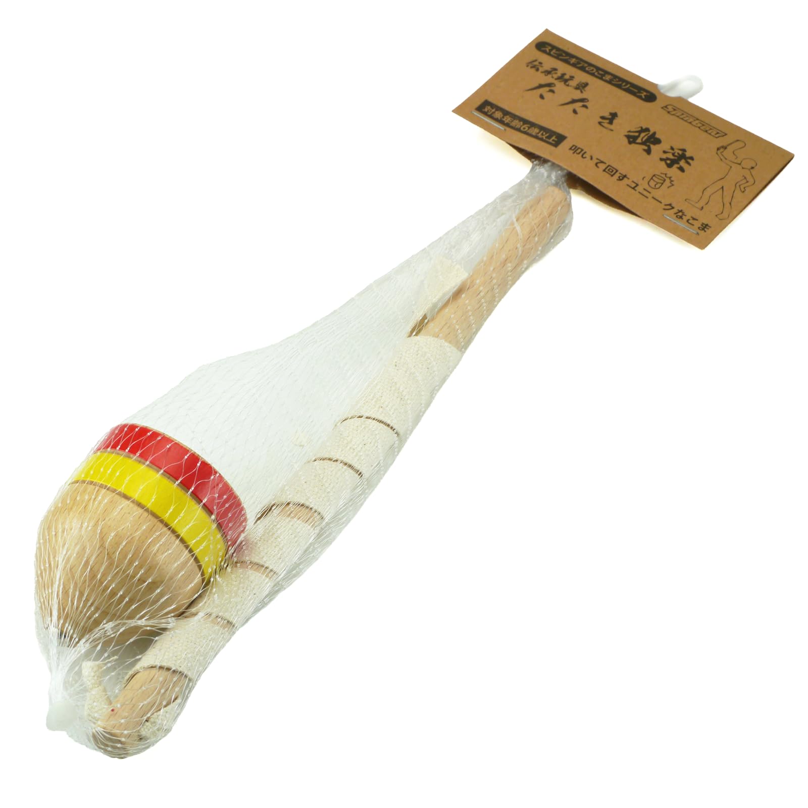 Spin Gear A traditional spinning top that is hit with a string, a wooden spinning top, a beating top that spins well on an iron shaft (colored)