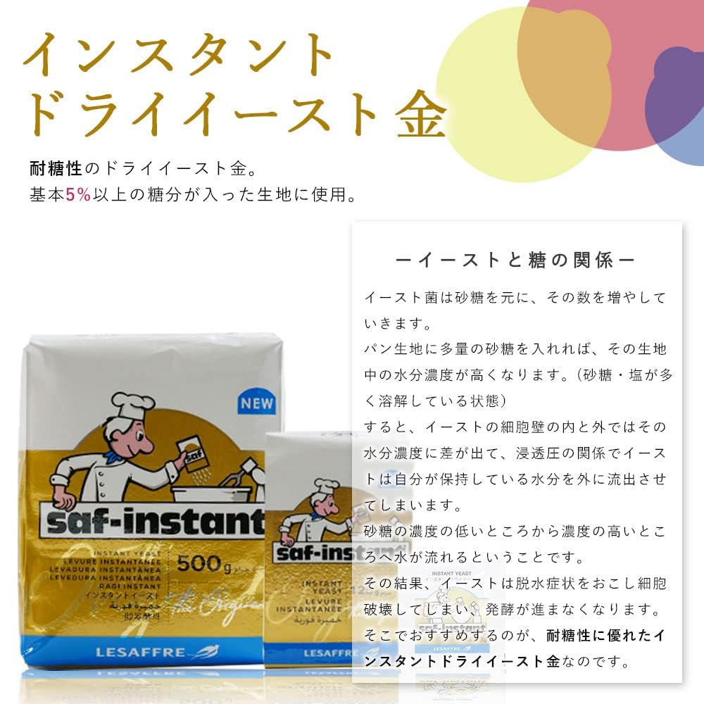 Saf Instant Dry Yeast (Red Label for Low Sugar Bread) 125g