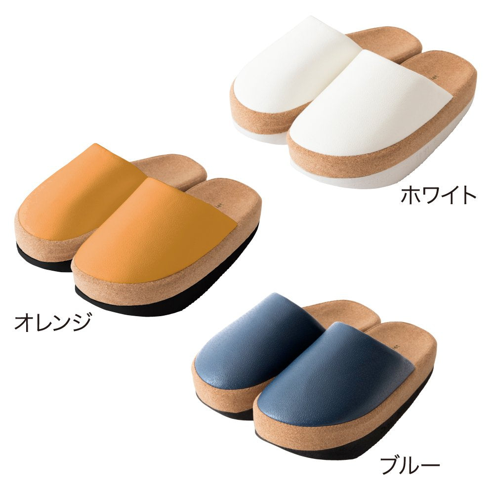 Alfax Core Training Slippers, Indoors, Women's, Slippers to Adjust Your Core, Sliet, Blue, 23.0-24.5cm