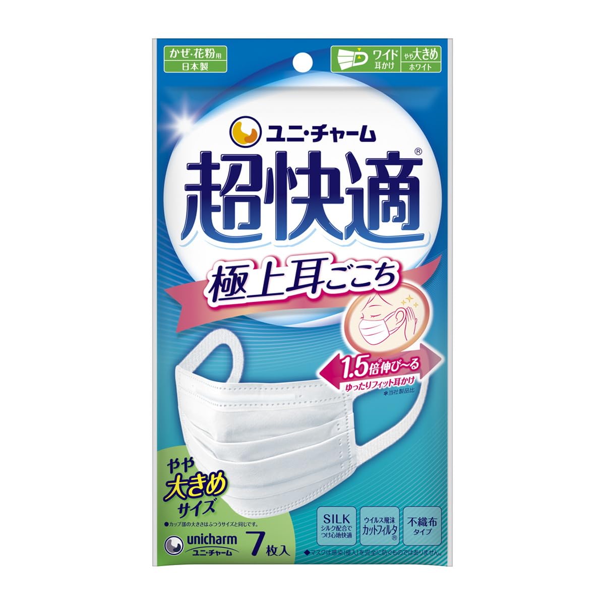 Super comfortable mask pleated type slightly larger 7P 500-580019-00