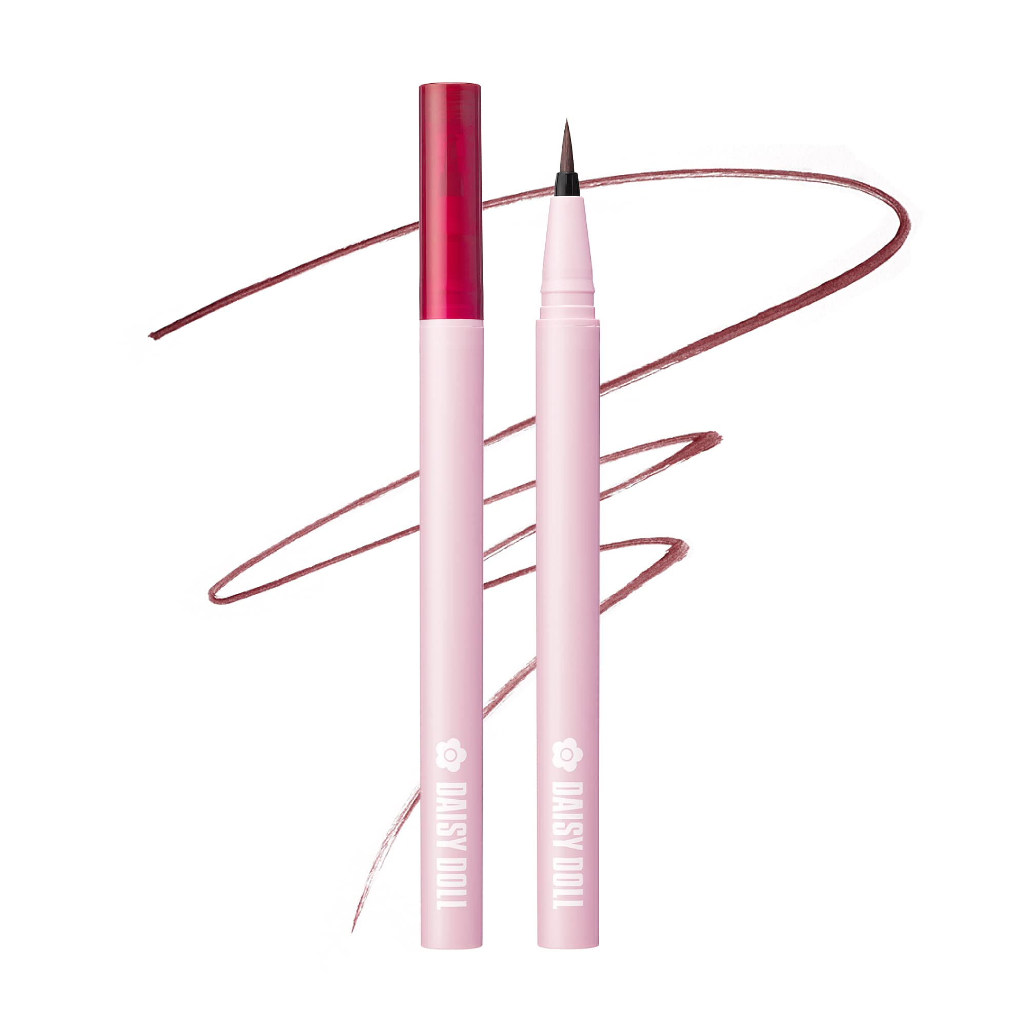 DAISY DOLL by MARY QUANT Long Lasting Eyeliner R-01 Burgundy 0.5ml Extra Fine Brush Quick Dry Hot Water Off