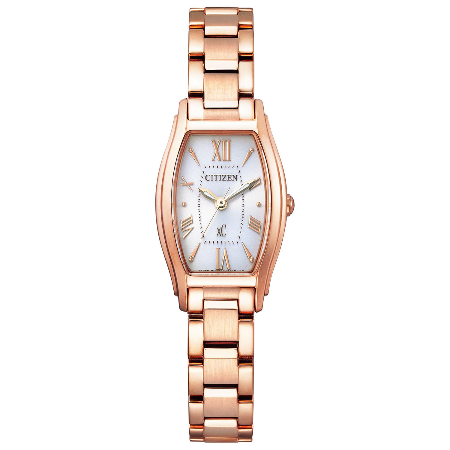 [CITIZEN] 손목시계 xC (광발전 에코·드라이브/토노형/레이디스) EW5543-54 A 핑크 골드 심플 어저스트 사파이어 유리 심플 로마 숫자 문자판 화이트 핑크 골드