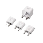 ELECOM Overseas Power Conversion Plug Set of 4 (SE/C/O/BF) Double Safety Design T-HPSETWH White