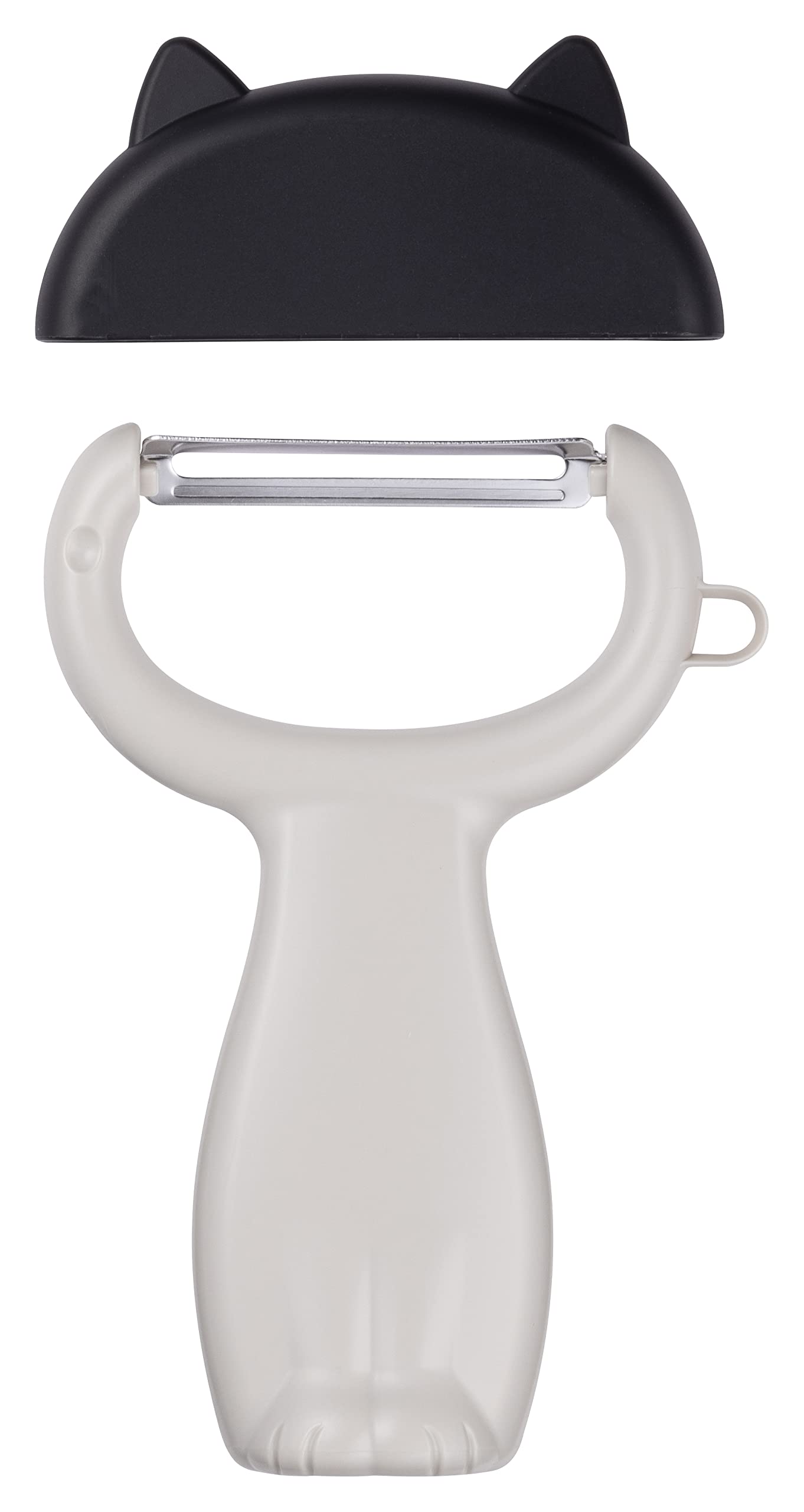 KAI Nyammy Co., Ltd. Cat peeler with hat-shaped cover, warm gray DH2736
