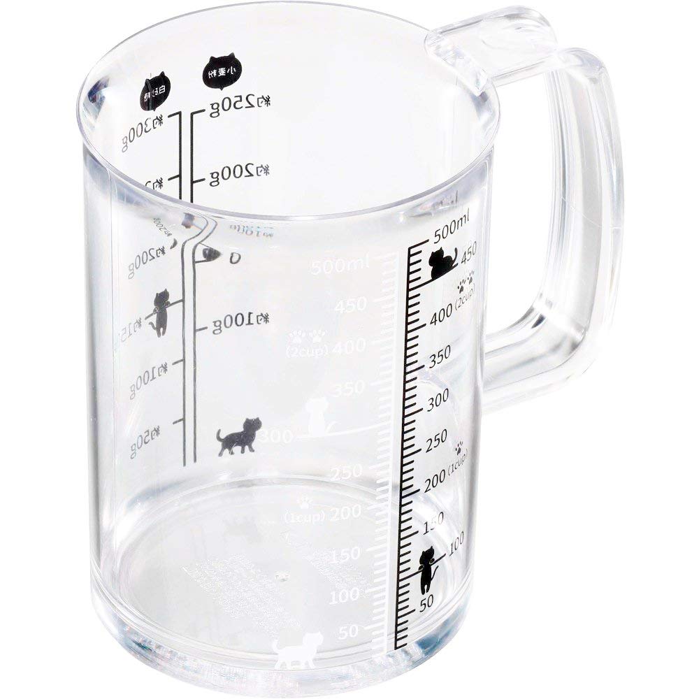 KAI Cat Measuring Cup Nyammy 500ml Made in Japan Dishwasher Safe DH2728