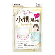 Hakugen Earth B Style Pleated Type Normal White 5 pieces