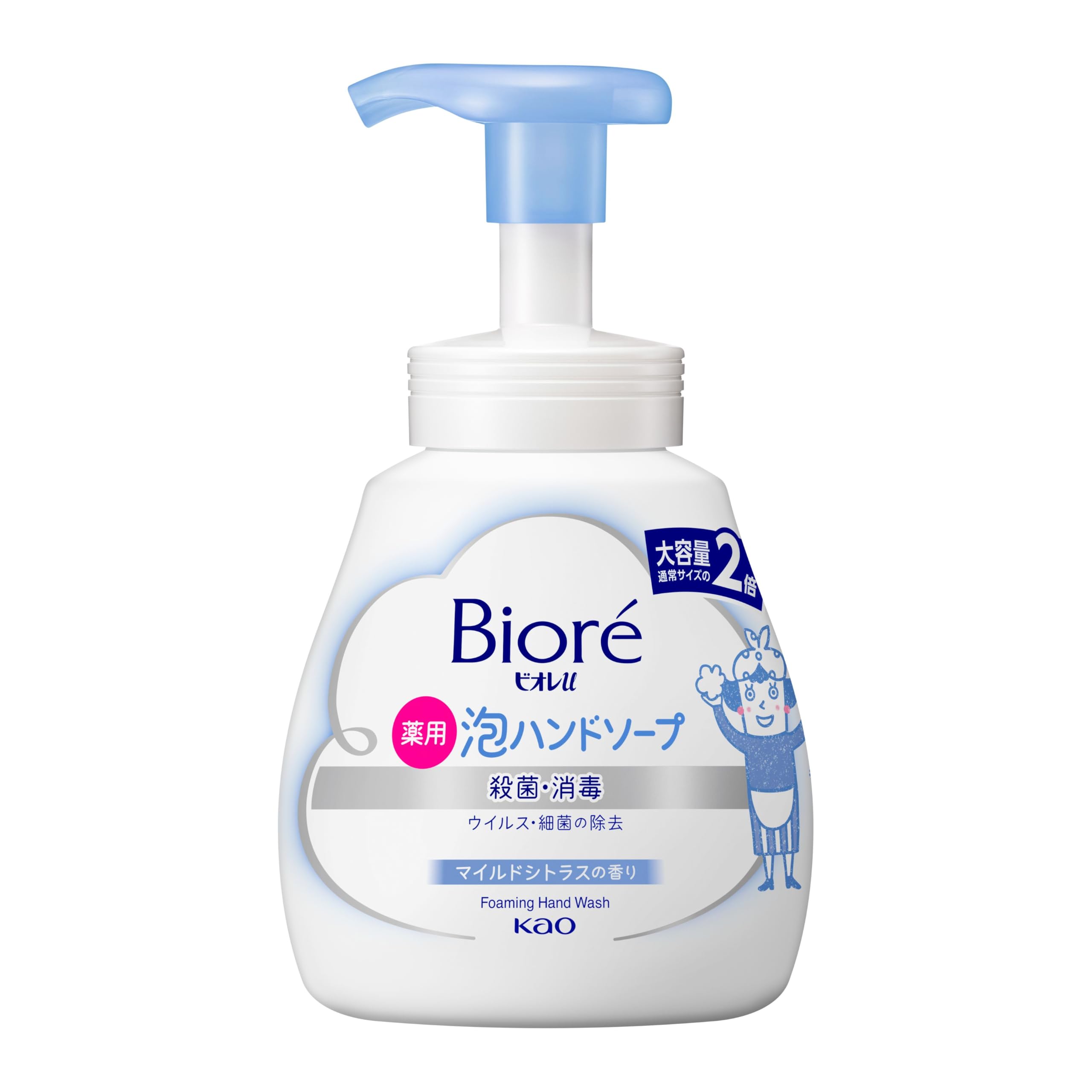 Biore U [Large Capacity] Foaming Hand Soap Pump 500ml Mild citrus scent that won't leave a scent on your hands 500ml (x 1)