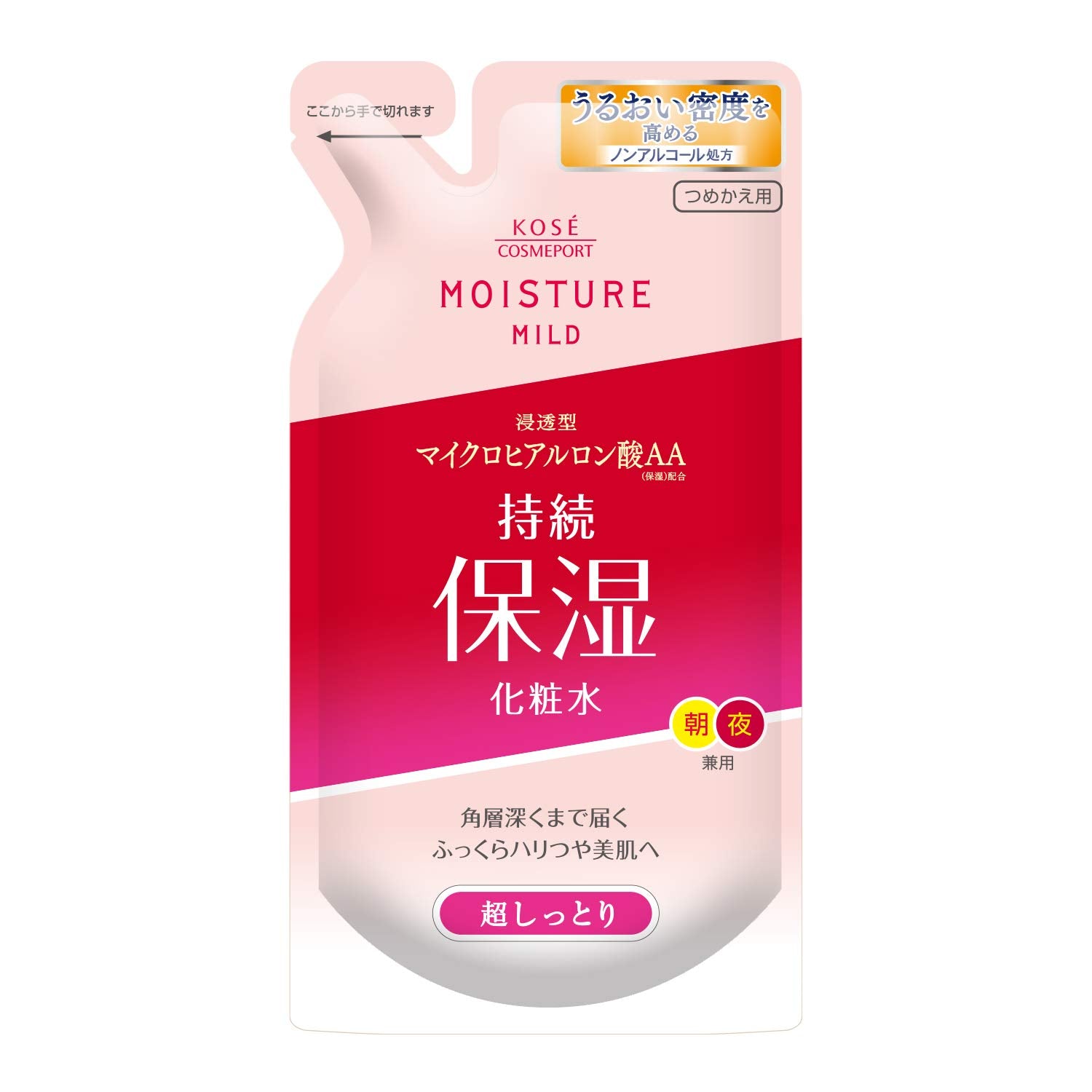 Moisture Mild Lotion M (Super Moist Lotion) Refill 180mL Contains penetrating micro hyaluronic acid AA (moisturizing) Non-alcoholic formula KOSE