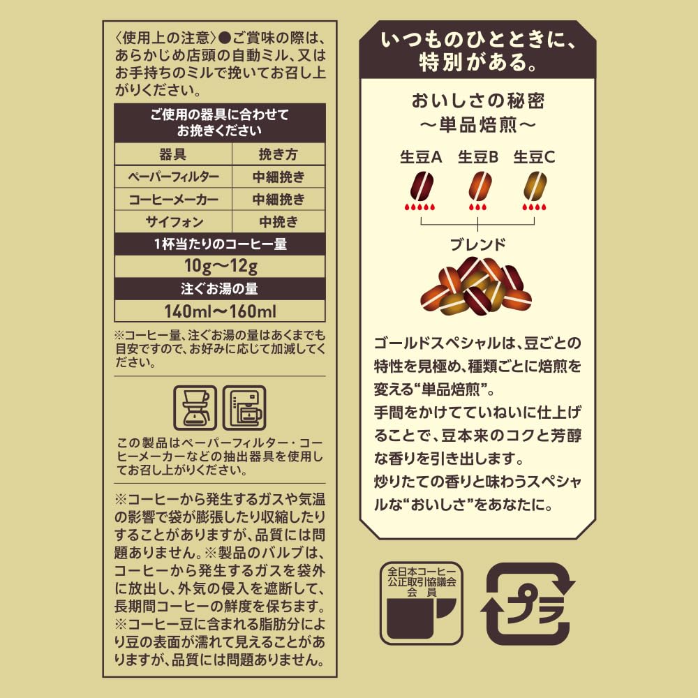 Gold Special Rich Blend Fried Beans 230g x 3 pieces [as beans]