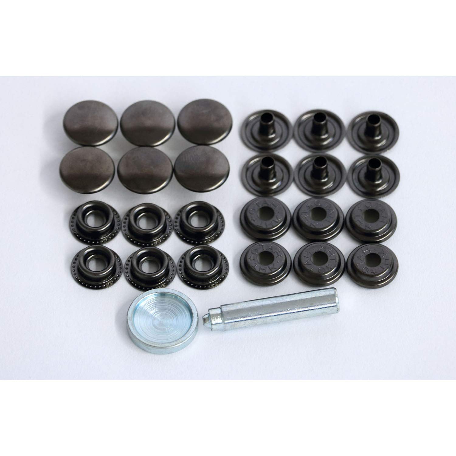 Nút móc mạnh cỏ ba lá 15mm 6 bộ Niken đen 26-561