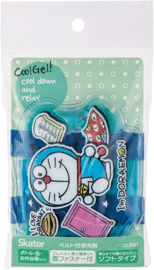 Skater Ice Pack with Belt Doraemon Sticker Sanrio 14 x 8cm CLBB1-A