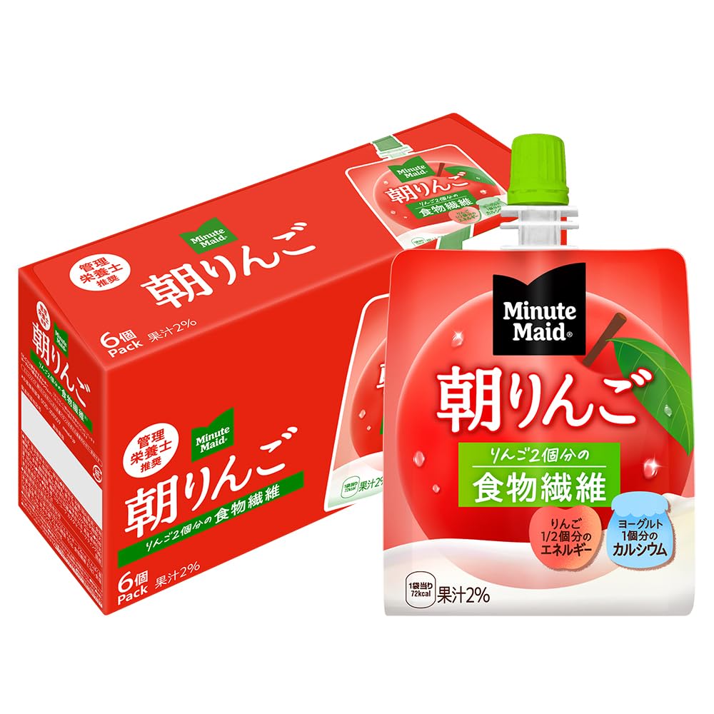 코카콜라 미닛 메이드 아침 사과 젤리 180ml 파우치×6개