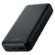 ELECOM Mobile Battery 20000mAh Large Capacity (USB PD Compatible) 20W Type-C x 1 / USB-A x 1 Black DE-C34-20000BK