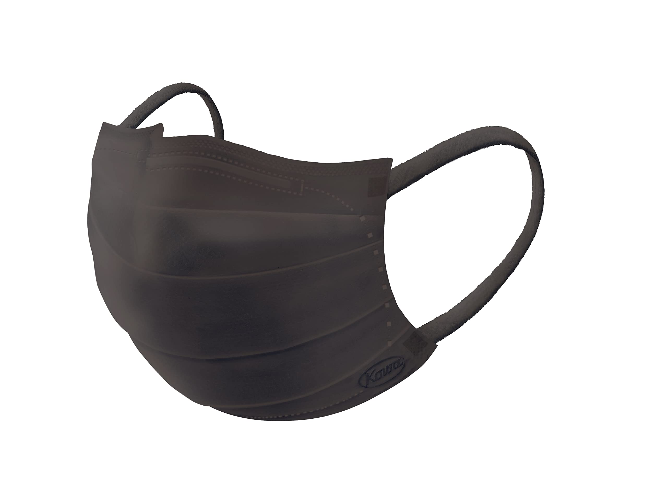 (Kowa) Three-dimensional matte color mask, 5 pieces, Midnight Gray, slightly smaller M-S size, 5-layer non-woven fabric