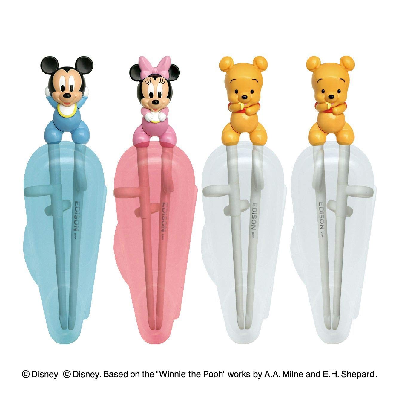 EDISONmama (Edisonmama) Edison chopsticks I with case Pooh BabyPooh for left hand White 1 piece (x 1) 4544742914448