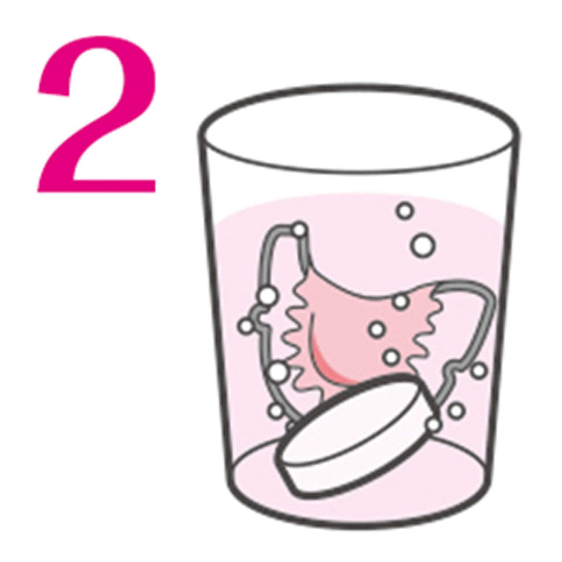 Kiyo Pyrethrum Retainer Cleaner with Enzyme Dent Clear (Rose Scent) 48 Tablets