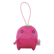 Morisaka Global Petamon Mascot Strawberry 5.5 x 2.5 x 6.5cm Fruit Strawberry Strap Charm Cute Stuffed Toy For Going Out Sewing Photography Bags and Backpacks PETA-0021