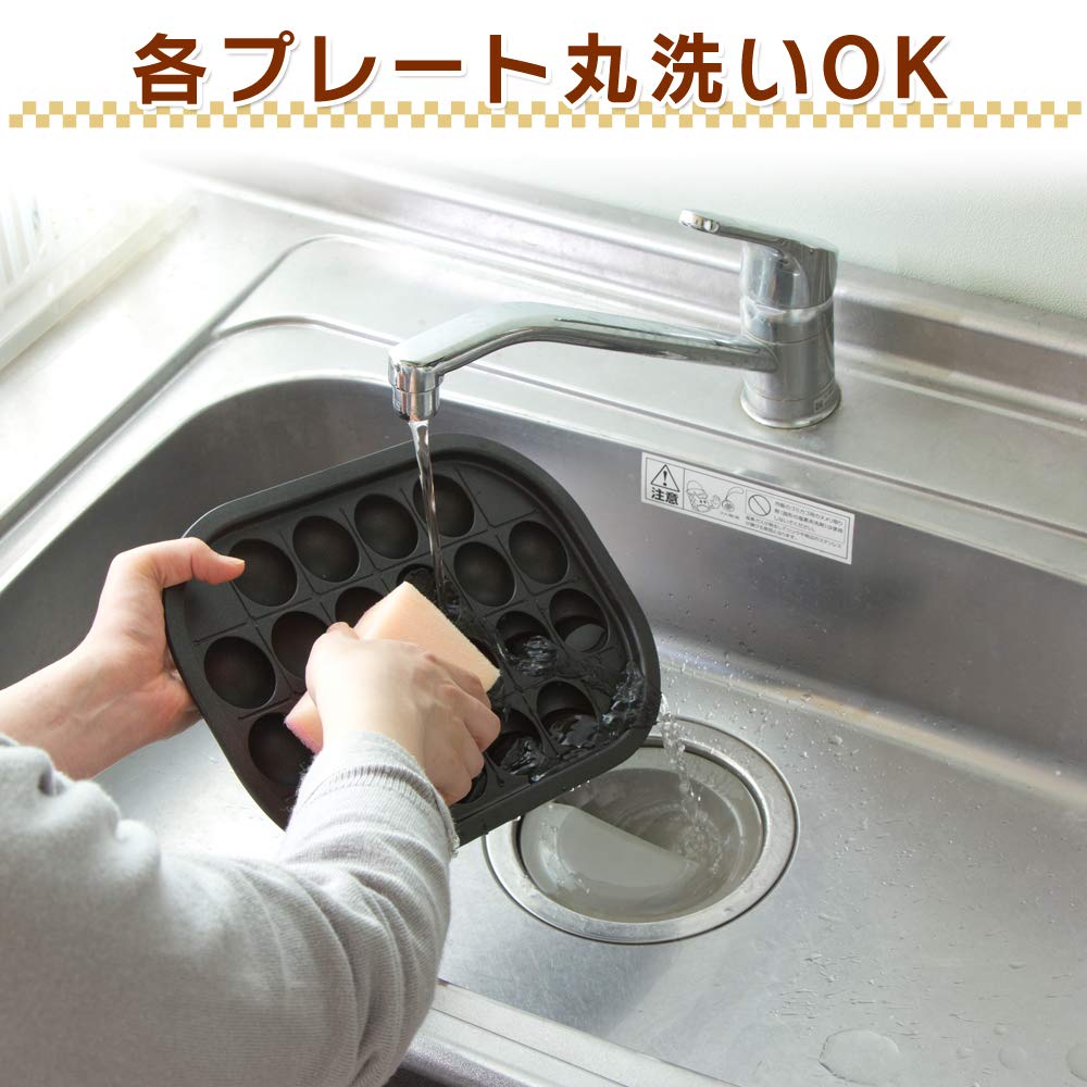 Máy Làm Takoyaki Iris Ohyama 2WAY (Đĩa Takoyaki 20 Lỗ) Đỏ ITY-20WA-R