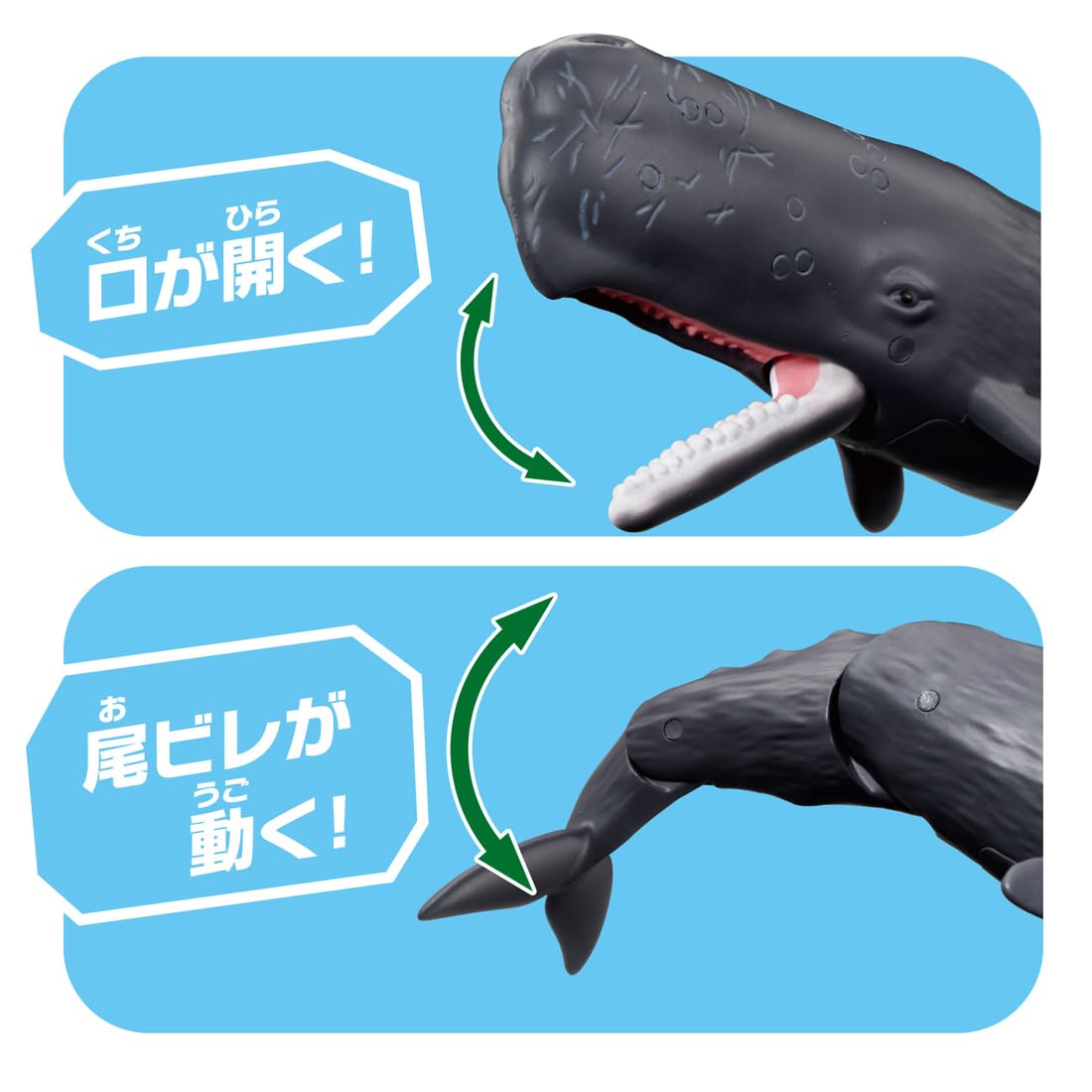 TAKARA TOMY Ania AL-34 Sperm Whale (Floating Ver.) Animal Dinosaur Toy Ages 3+